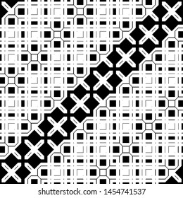 Design seamless monochrome geometric pattern. Abstract zigzag background. Vector art