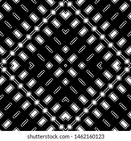 Design seamless monochrome geometric pattern. Abstract grating background. Vector art