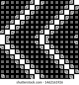 Design seamless monochrome geometric pattern. Abstract zigzag background. Vector art
