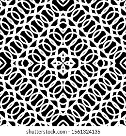 Design seamless monochrome geometric pattern. Abstract grating background. Vector art