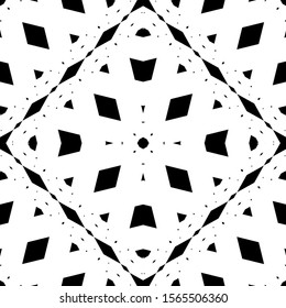 Design seamless monochrome geometric pattern. Abstract grating background. Vector art