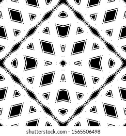 Design seamless monochrome geometric pattern. Abstract grating background. Vector art