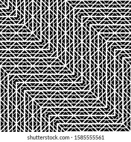 Design seamless monochrome geometric pattern. Abstract zigzag background. Vector art