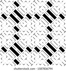 Design seamless monochrome geometric pattern. Abstract grating background. Vector art