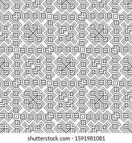 Diseño de un patrón geométrico monocromo sin fisuras. Fondo de nivelación abstracta. Arte vectorial