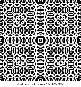 Design seamless monochrome geometric pattern. Abstract grating background. Vector art
