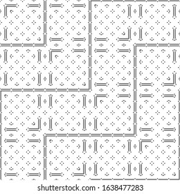 Design seamless monochrome geometric pattern. Abstract background. Vector art
