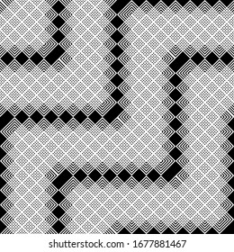 Design seamless monochrome geometric pattern. Abstract zigzag background. Vector art