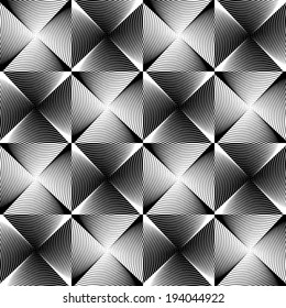 Design seamless monochrome geometric pattern. Abstract diamond interlacing textured background. Vector art. No gradient