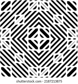 Design seamless monochrome geometric pattern. Abstract background. Vector art.Perfect for site backdrop, wrapping paper, wallpaper, textile and surface design. 