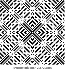 Entwurf nahtloser monochromer geometrischer Muster. Abstrakter Hintergrund. Vector art.Perfekt für Website-Hintergrund, Wickelpapier, Tapete, Textil und Oberflächendesign. 