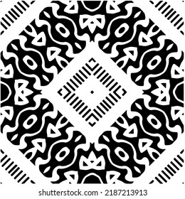 Design seamless monochrome geometric pattern. Abstract background. Vector art.Perfect for site backdrop, wrapping paper, wallpaper, textile and surface design. 