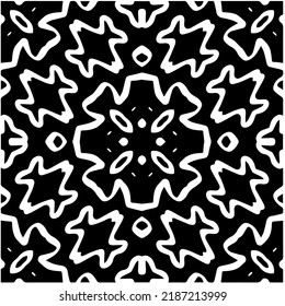 Design seamless monochrome geometric pattern. Abstract background. Vector art.Perfect for site backdrop, wrapping paper, wallpaper, textile and surface design. 