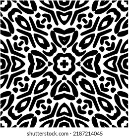 Design seamless monochrome geometric pattern. Abstract background. Vector art.Perfect for site backdrop, wrapping paper, wallpaper, textile and surface design. 