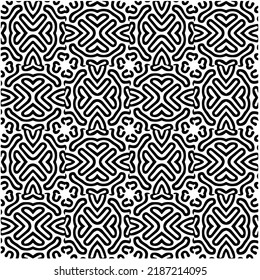 Design seamless monochrome geometric pattern. Abstract background. Vector art.Perfect for site backdrop, wrapping paper, wallpaper, textile and surface design. 