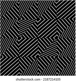 Diseño de un patrón geométrico monocromo sin fisuras. Antecedentes abstractos. Arte vectorial.Perfecto para el fondo del sitio, papel envolvente, papel tapiz, textil y diseño de superficie. 
