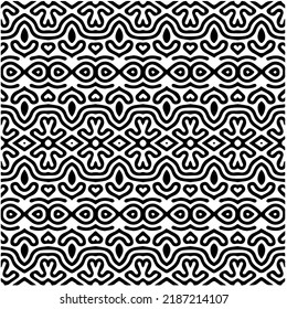 Entwurf nahtloser monochromer geometrischer Muster. Abstrakter Hintergrund. Vector art.Perfekt für Website-Hintergrund, Wickelpapier, Tapete, Textil und Oberflächendesign. 
