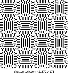 Design seamless monochrome geometric pattern. Abstract background. Vector art.Perfect for site backdrop, wrapping paper, wallpaper, textile and surface design. 