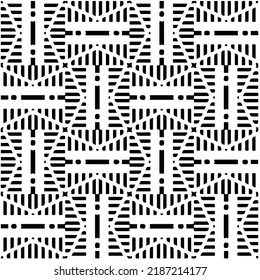 Design seamless monochrome geometric pattern. Abstract background. Vector art.Perfect for site backdrop, wrapping paper, wallpaper, textile and surface design. 