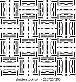 Design seamless monochrome geometric pattern. Abstract background. Vector art.Perfect for site backdrop, wrapping paper, wallpaper, textile and surface design. 