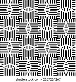 Entwurf nahtloser monochromer geometrischer Muster. Abstrakter Hintergrund. Vector art.Perfekt für Website-Hintergrund, Wickelpapier, Tapete, Textil und Oberflächendesign. 