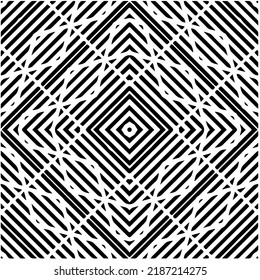 Diseño de un patrón geométrico monocromo sin fisuras. Antecedentes abstractos. Arte vectorial.Perfecto para el fondo del sitio, papel envolvente, papel tapiz, textil y diseño de superficie. 