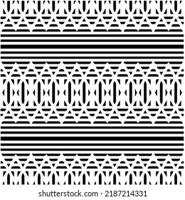 Design seamless monochrome geometric pattern. Abstract background. Vector art.Perfect for site backdrop, wrapping paper, wallpaper, textile and surface design. 