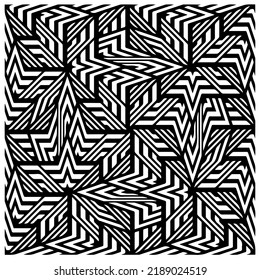 Diseño de un patrón geométrico monocromo sin fisuras. Antecedentes abstractos. Arte vectorial.Perfecto para el fondo del sitio, papel envolvente, papel tapiz, textil y diseño de superficie. 