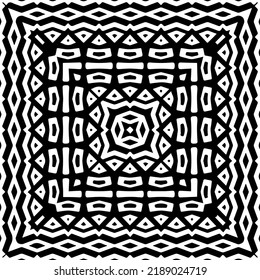 Design seamless monochrome geometric pattern. Abstract background. Vector art.Perfect for site backdrop, wrapping paper, wallpaper, textile and surface design. 
