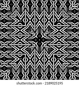 Entwurf nahtloser monochromer geometrischer Muster. Abstrakter Hintergrund. Vector art.Perfekt für Website-Hintergrund, Wickelpapier, Tapete, Textil und Oberflächendesign. 