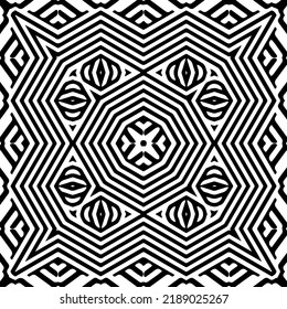 Design seamless monochrome geometric pattern. Abstract background. Vector art.Perfect for site backdrop, wrapping paper, wallpaper, textile and surface design. 