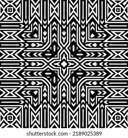 Diseño de un patrón geométrico monocromo sin fisuras. Antecedentes abstractos. Arte vectorial.Perfecto para el fondo del sitio, papel envolvente, papel tapiz, textil y diseño de superficie. 