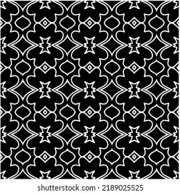 Design seamless monochrome geometric pattern. Abstract background. Vector art.Perfect for site backdrop, wrapping paper, wallpaper, textile and surface design. 