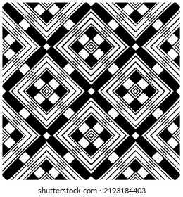 Design seamless monochrome geometric pattern. Abstract background. Vector art.Perfect for site backdrop, wrapping paper, wallpaper, textile and surface design. 