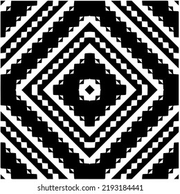 Design seamless monochrome geometric pattern. Abstract background. Vector art.Perfect for site backdrop, wrapping paper, wallpaper, textile and surface design. 