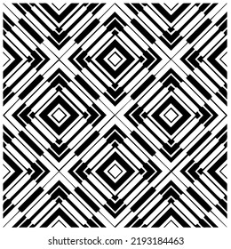 Design seamless monochrome geometric pattern. Abstract background. Vector art.Perfect for site backdrop, wrapping paper, wallpaper, textile and surface design. 