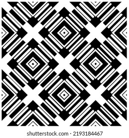 Design seamless monochrome geometric pattern. Abstract background. Vector art.Perfect for site backdrop, wrapping paper, wallpaper, textile and surface design. 