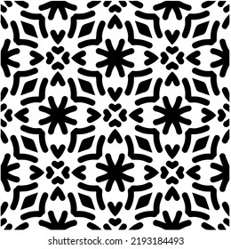 Design seamless monochrome geometric pattern. Abstract background. Vector art.Perfect for site backdrop, wrapping paper, wallpaper, textile and surface design. 