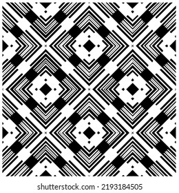 Design seamless monochrome geometric pattern. Abstract background. Vector art.Perfect for site backdrop, wrapping paper, wallpaper, textile and surface design. 
