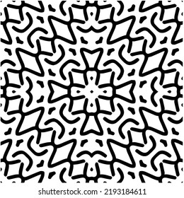 Design seamless monochrome geometric pattern. Abstract background. Vector art.Perfect for site backdrop, wrapping paper, wallpaper, textile and surface design. 
