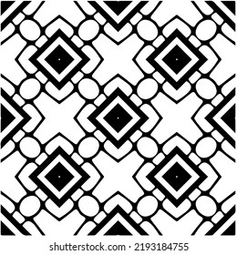Design seamless monochrome geometric pattern. Abstract background. Vector art.Perfect for site backdrop, wrapping paper, wallpaper, textile and surface design. 