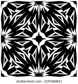 Design seamless monochrome geometric pattern. Abstract background. Vector art.Perfect for site backdrop, wrapping paper, wallpaper, textile and surface design. 