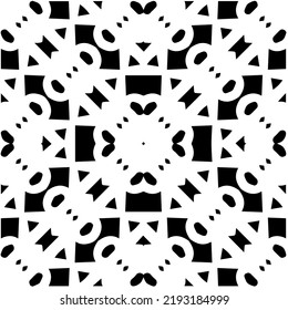 Design seamless monochrome geometric pattern. Abstract background. Vector art.Perfect for site backdrop, wrapping paper, wallpaper, textile and surface design. 
