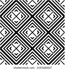 Design seamless monochrome geometric pattern. Abstract background. Vector art.Perfect for site backdrop, wrapping paper, wallpaper, textile and surface design. 