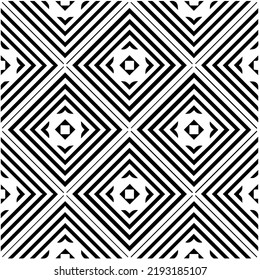 Diseño de un patrón geométrico monocromo sin fisuras. Antecedentes abstractos. Arte vectorial.Perfecto para el fondo del sitio, papel envolvente, papel tapiz, textil y diseño de superficie. 