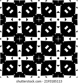 Design seamless monochrome geometric pattern. Abstract background. Vector art.Perfect for site backdrop, wrapping paper, wallpaper, textile and surface design. 