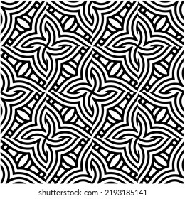 Design seamless monochrome geometric pattern. Abstract background. Vector art.Perfect for site backdrop, wrapping paper, wallpaper, textile and surface design. 