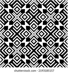 Design seamless monochrome geometric pattern. Abstract background. Vector art.Perfect for site backdrop, wrapping paper, wallpaper, textile and surface design. 