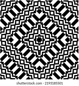Design seamless monochrome geometric pattern. Abstract background. Vector art.Perfect for site backdrop, wrapping paper, wallpaper, textile and surface design. 
