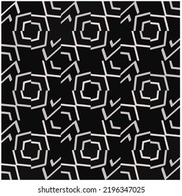 Design seamless monochrome geometric pattern. Abstract background. Vector art.Perfect for site backdrop, wrapping paper, wallpaper, textile and surface design. 